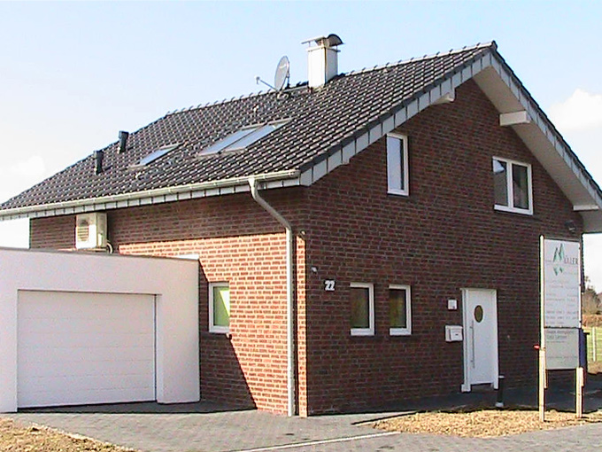Neubau Einfamilienhaus in Xanen, Ansicht Hauseingang
