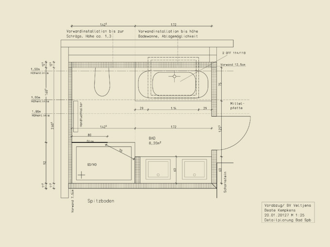 Planung Bad Grundriss