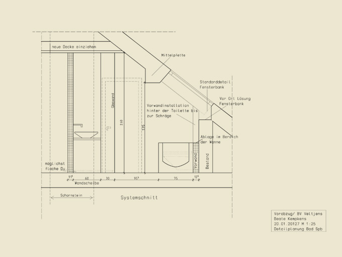 Planung Bad Schnitt