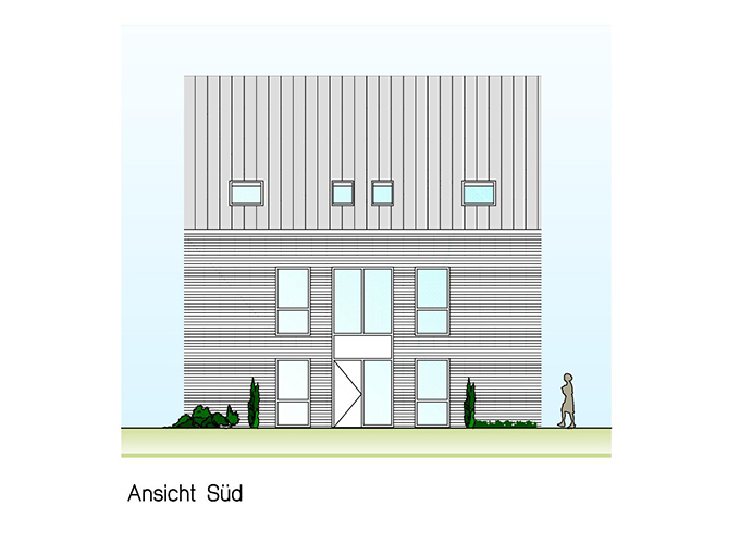 Neubau mit 5 Wohneinheiten in Hünxe, Ansicht Süd