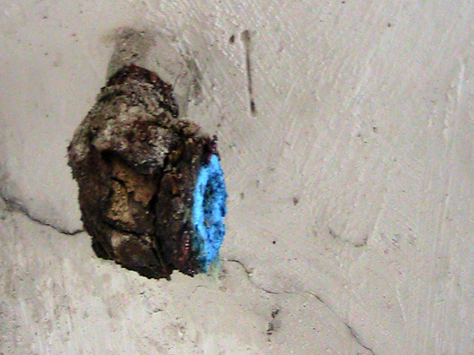 korrodierte Wasserleitung